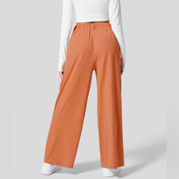 Halara High Waisted Plicated Side Pocket Wide Leg Waffle Work Pant NEW!🧡 - Picture 3 of 6
